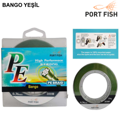 Portfish Bango 4 Kat İp Misina 150 mt Yeşil