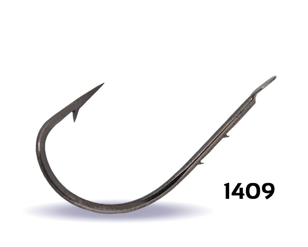 Youvella 1409 Kısa Pala Tırnaklı Olta İğnesi 100'lü Kutu Black Nikel