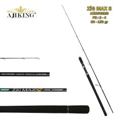 Ajiking Zigmax S 602Ms 180 cm Pe2-4 Slow Jig Kamış