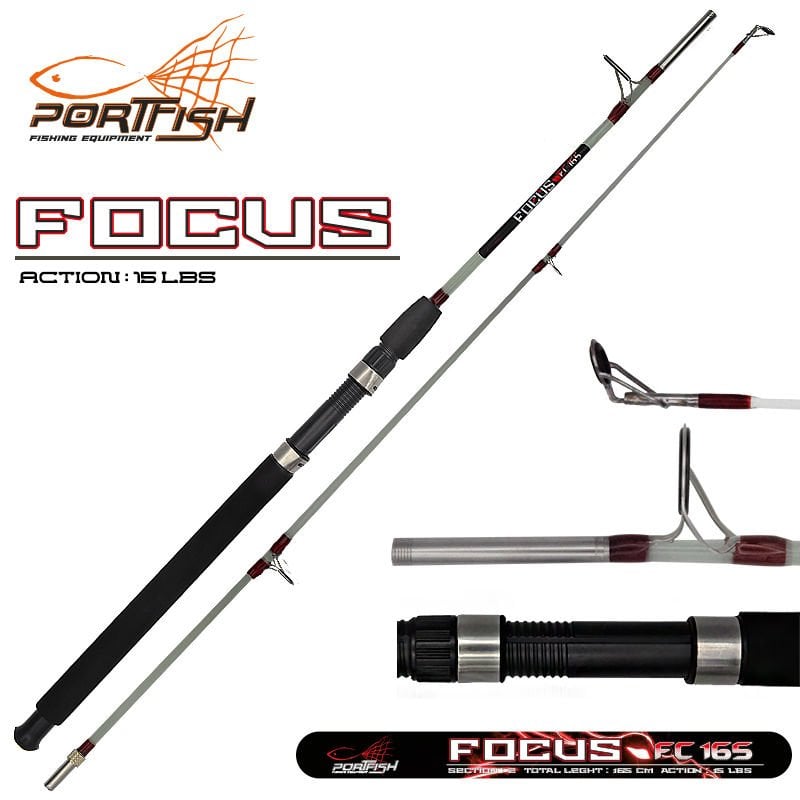 Portfish Focus 270 cm Vidalı Dolgu Tekne Kamışı 15 lbs