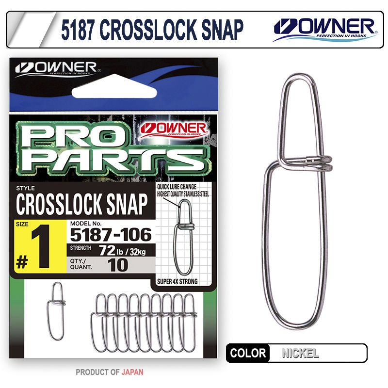 Owner 5187 Crosslock Snaps Rapala Klips