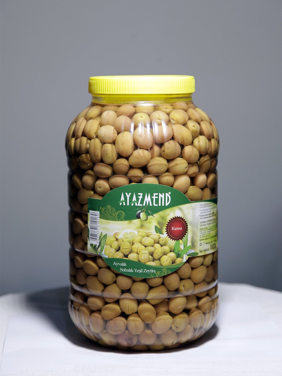 Ayvalık Natürel Kırma Yeşil Zeytin 5'lik Pet (Net 4000gr)