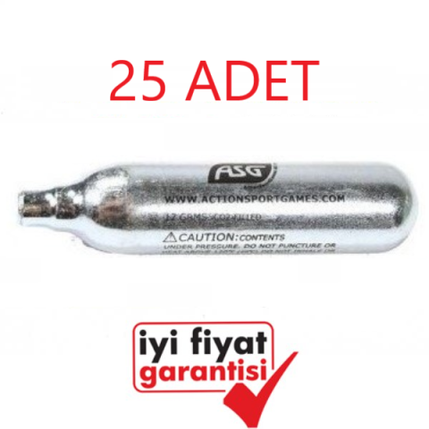 ASG 12 Gr CO2 Havalı Tabanca Tüpü - 25 Adet