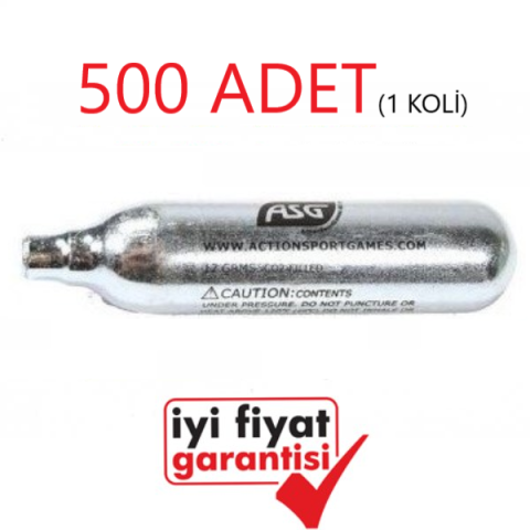 ASG 12gr CO2 Havalı Tabanca Tüpü - 500 Adet(Koli)