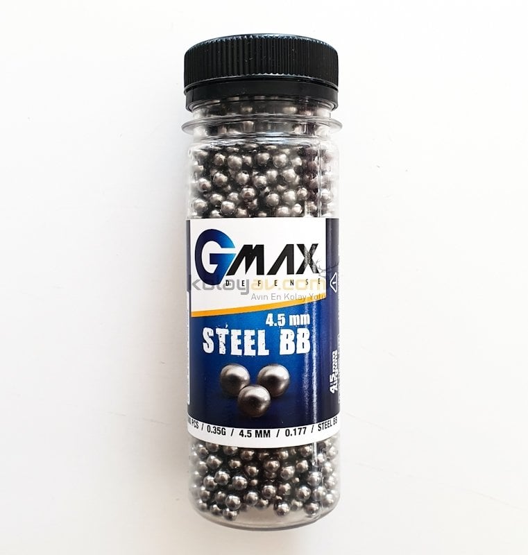 GMax Defense Steel BB 4,5 mm BBs Saçma (1500 Adet)