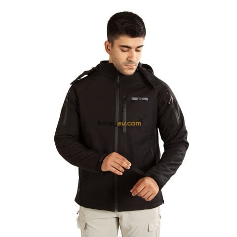 Hunthink Softshell Polar Taktik Mont Siyah - Small