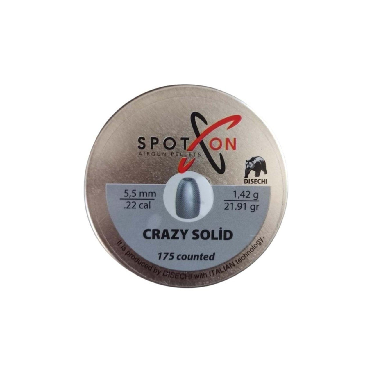 Spoton Crazy Solid 5.5mm Havalı Tüfek Saçması, Pellet
