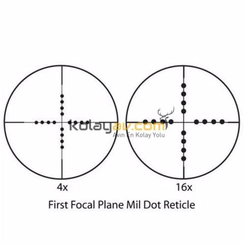 BARSKA BENCHMARK 4-16x50 Mil-Dot Tüfek Dürbünü