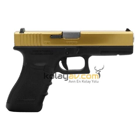 We Glock 17 Gen3 Titanium Gold Blowback Airsoft Tabanca Greengas