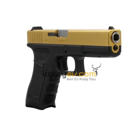 We Glock 17 Gen3 Titanium Gold Blowback Airsoft Tabanca Greengas