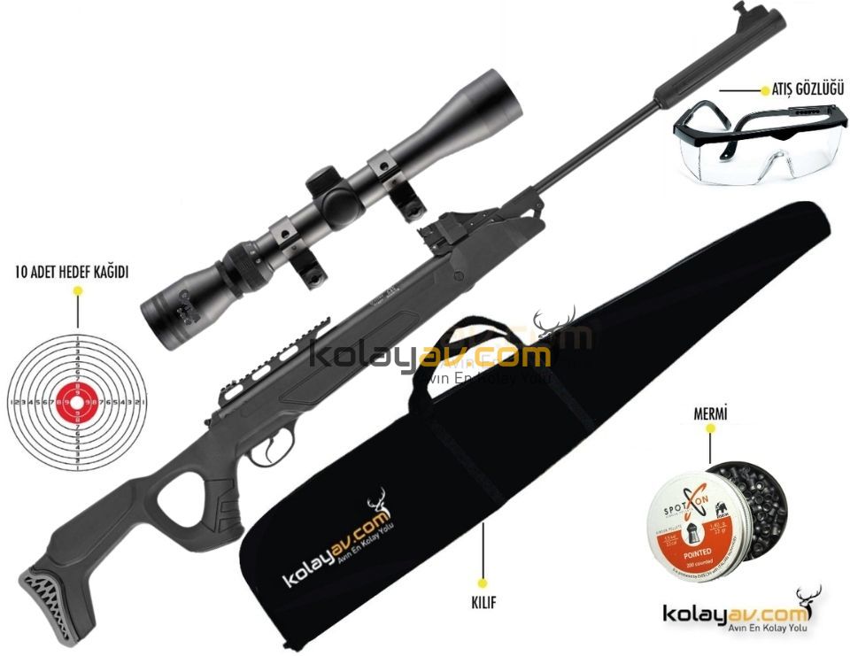 Hatsan SpeedFire 1250 VORTEX Havalı Tüfek, 5.5(Full Set) 3-9x32