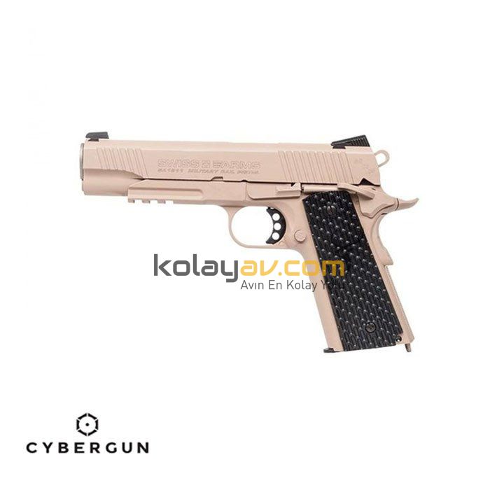 CYBERGUN Swis Arms 1911 M.Rail Blowback Havalı Tabanca