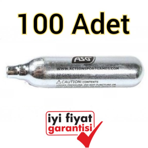 ASG 12 Gram Co2 Havalı Tabanca Tüpü - 100 Adet