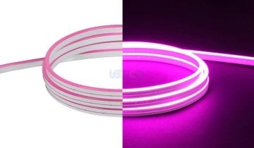 12V 6x12mm 9W IP67 Silikon Pembe Neon Led 1cm