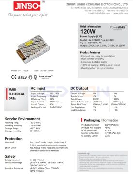 12V 10 Amper 120W Metal Kalın Kasa Adaptör