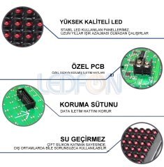 P10 Mavi Dip Led Panel 16x32cm Dış Mekan