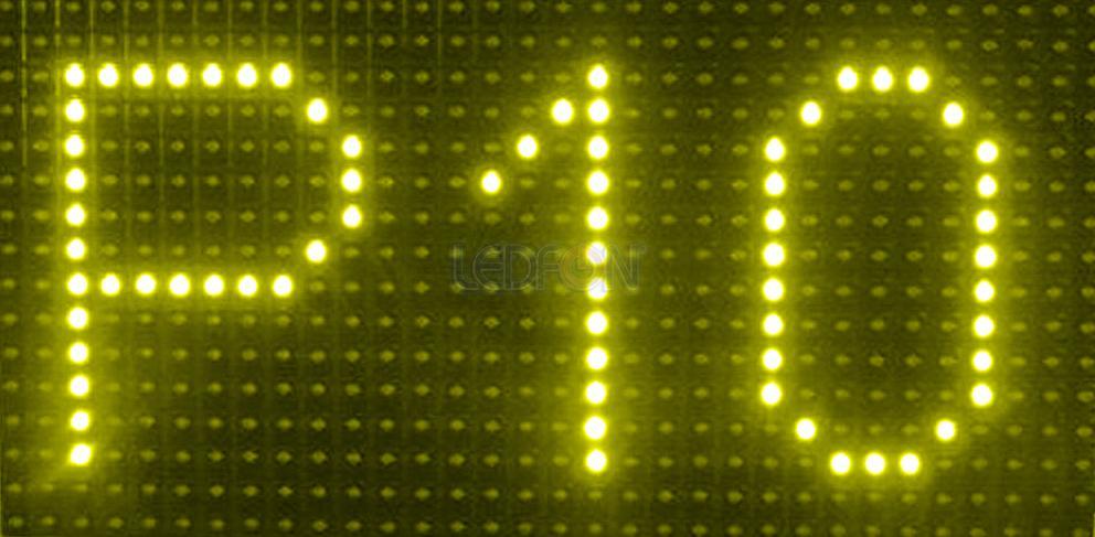 P10 Sarı Dip Led Panel 16x32cm Dış Mekan