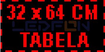 32x64 cm P10 Led Tabela Kırmızı - Tek Taraflı