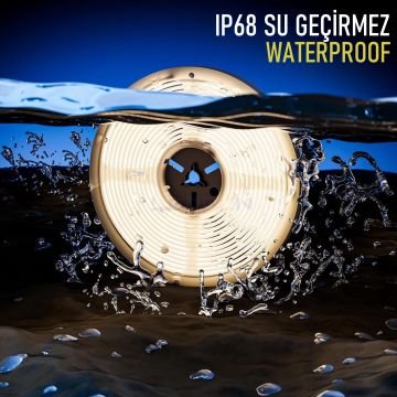 12V 14.4W IP68 3 Çip Su Geçirmez Naturel Şerit Led 4000K