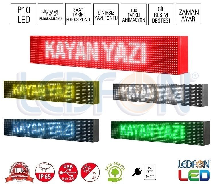 16x160 cm Led Kayan Yazı