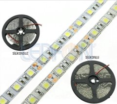 12V 3 Çip Silikonsuz Yeşil Şerit Led