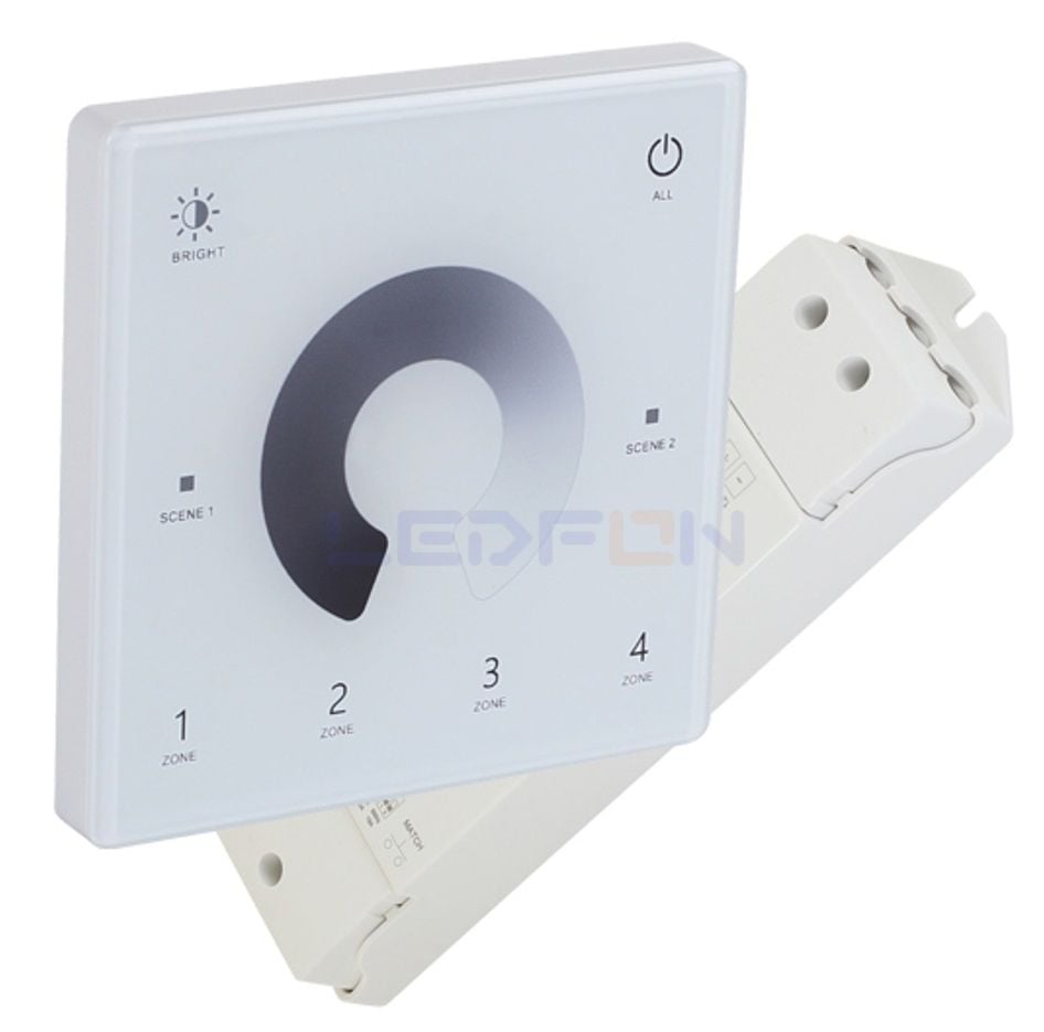 Duvar Tipi Dokunmatik Led Dimmer Beyaz +1 Adet Alıcı 15A