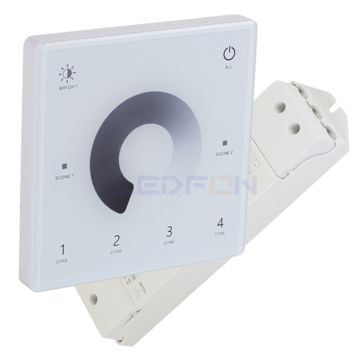 Duvar Tipi Dokunmatik Led Dimmer Beyaz +1 Adet Alıcı 15A