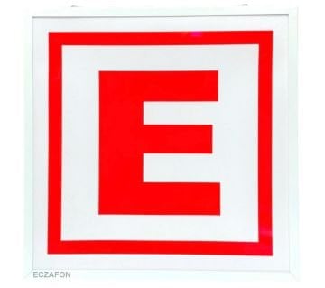 Eczane E Logo Led Tabela 60x60cm Yeni Nesil Kumandalı