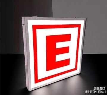 Eczane E Logo Led Tabela 60x60cm Yeni Nesil Kumandalı
