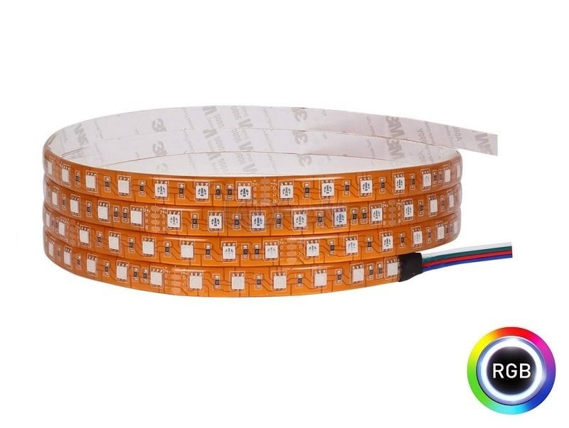 24V 14.4W Plus+ 3 Çip IP62 Silikonlu RGB Şerit Led
