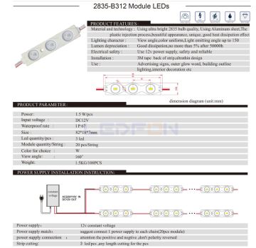 12V APlus 1.5W Kırmızı Modül Led