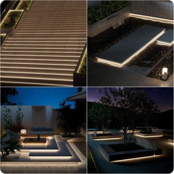 12V 14.4W 3 Çip IP68 Su Geçirmez 3000K Şerit Led