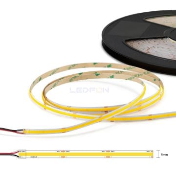 24V 6W 480 Led 5mm IP20 4000K Cob Şerit Led