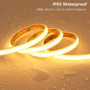 24V 10W 480Led IP65 Dış Mekan 3000K Günışığı Cob Şerit Led