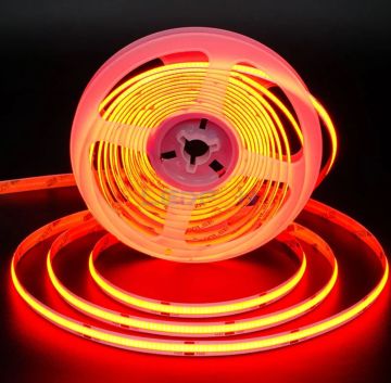 24V 10W 480Led İç Mekan Kırmızı Cob Şerit Led