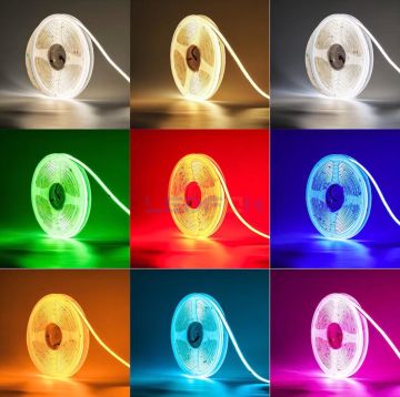 24V 10W 480Led İç Mekan Sarı Cob Şerit Led