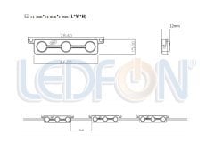 12V 1.2W Samsung 10000K Beyaz Modül Led