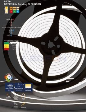24V 4x10mm 6W IP67 4000K Naturel Neon Led