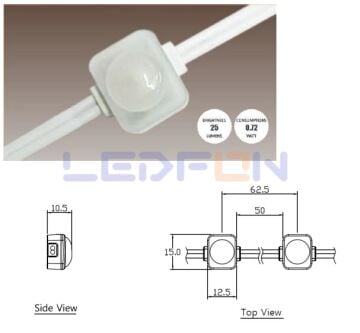 12V 0.6W Mini Tekli Modül Led Beyaz 10000K