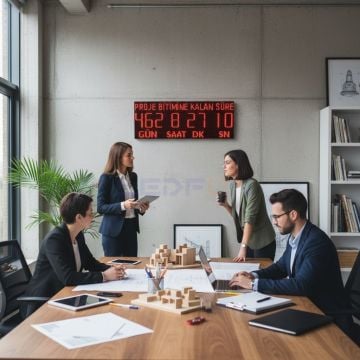Led Geri Sayım Zaman Sayacı Tabelası