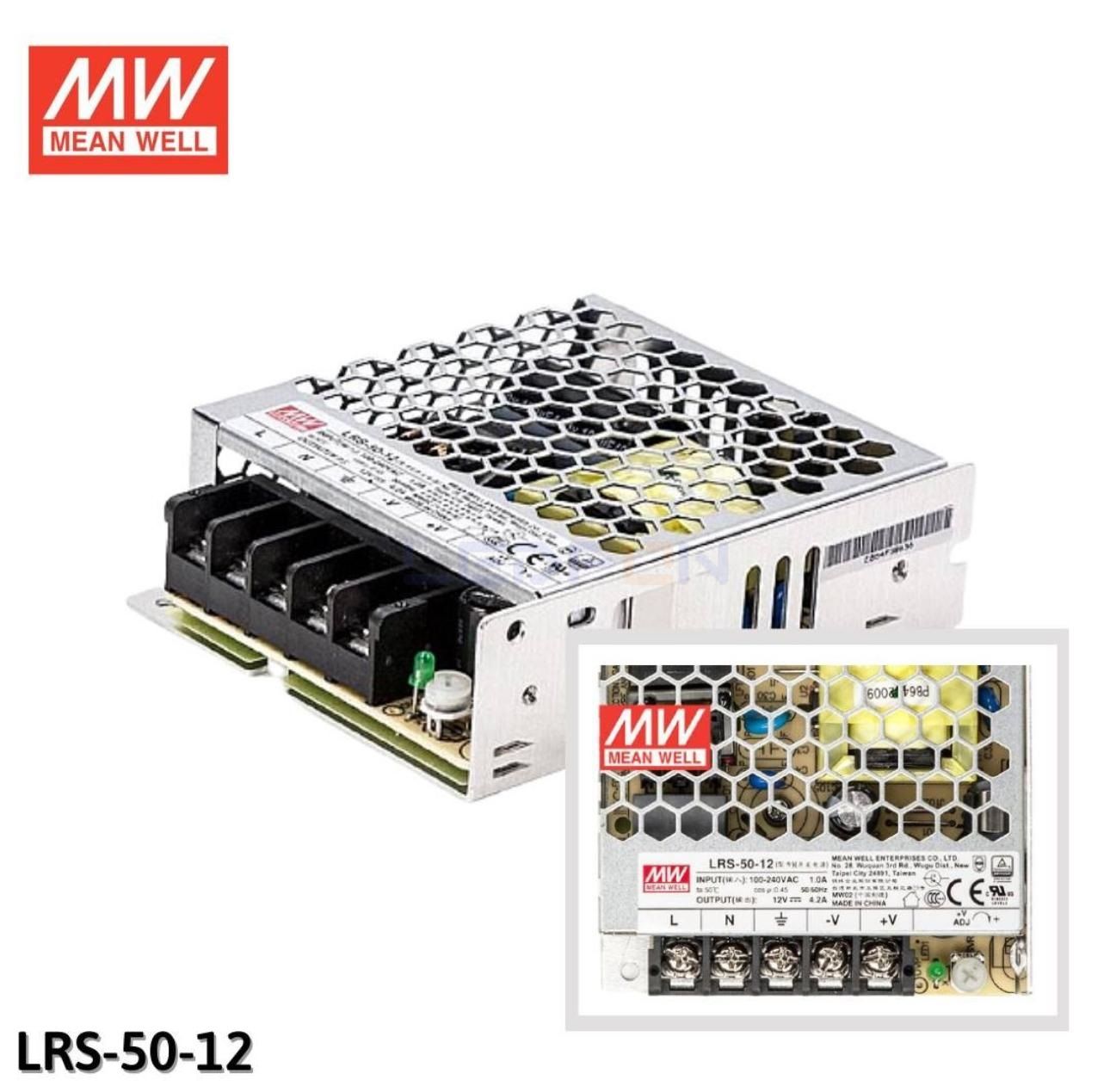 LRS-50-12 Mean Well 12V 4.16Amper 50W Adaptör