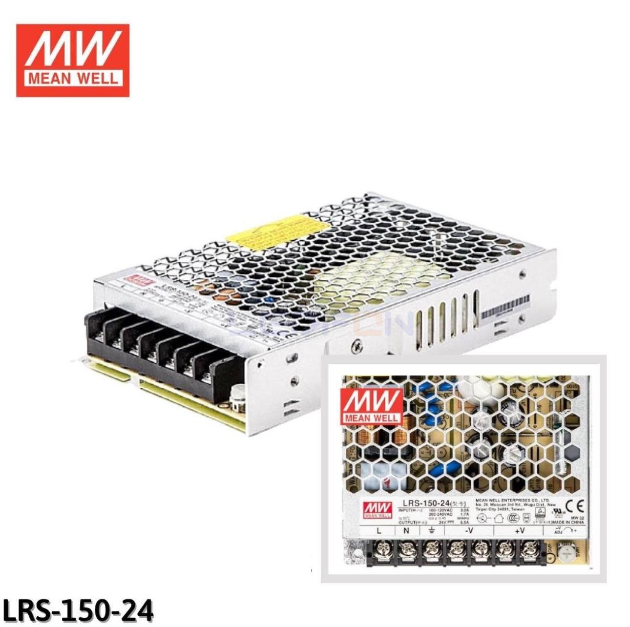 Mean Well 24V 6.5 Amper 150W Adaptör LRS-150-24