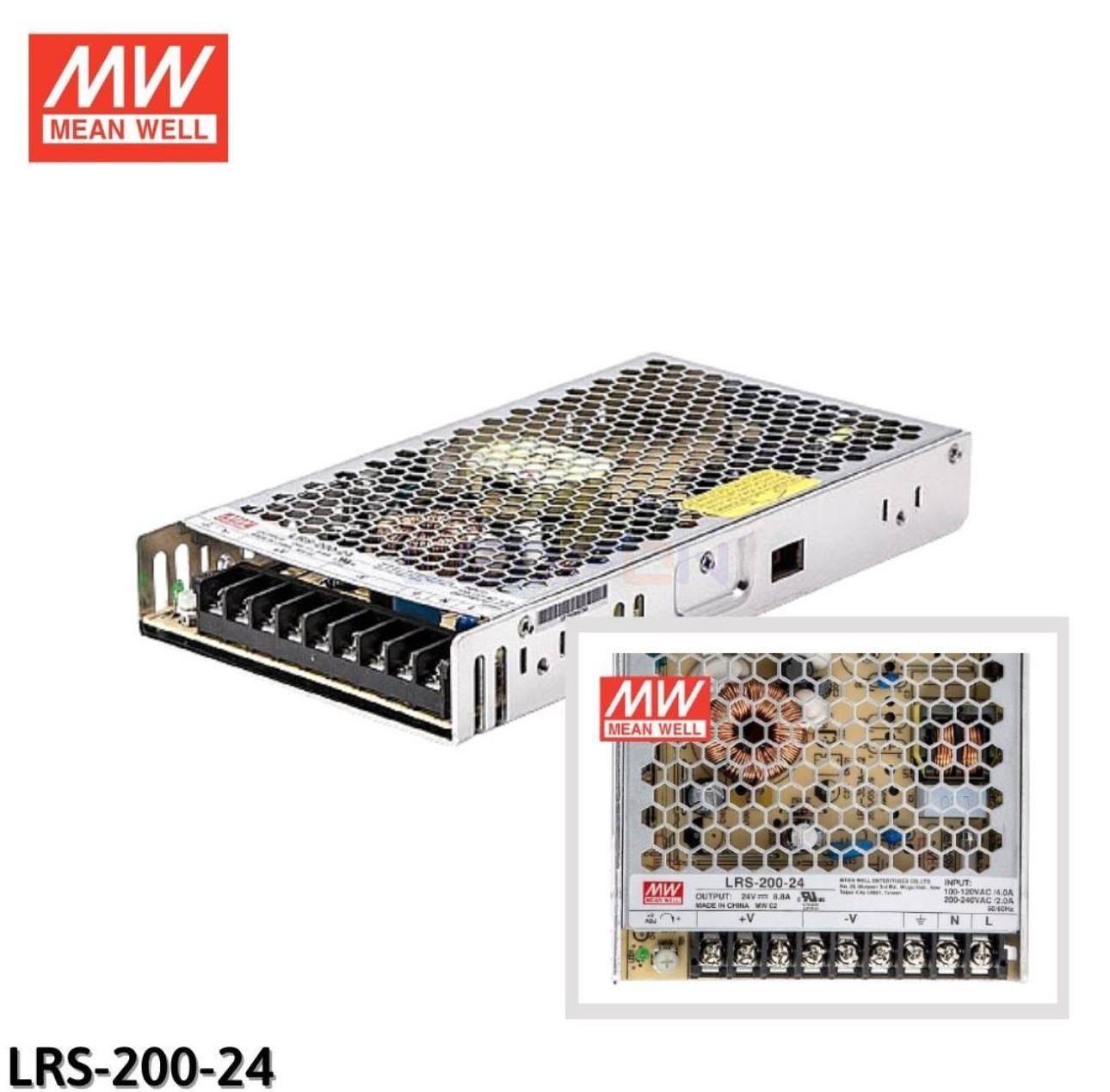 Mean Well 24V 8.8A 200W Adaptör  LRS-200-24
