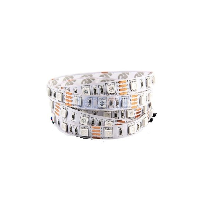 5V 3 Çip Silikonsuz RGB Şerit Led
