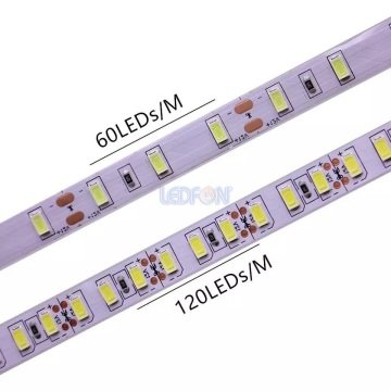 12V 9.6W 5mm 120 Led Silikonsuz Mavi Şerit Led