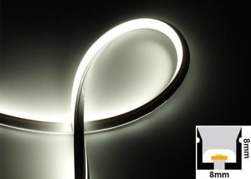 24V 8x8mm 6W IP67 6000K Beyaz Neon Led