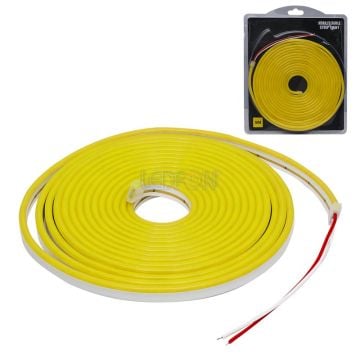 12V 6x12mm 9W IP67 Pvc Altın Sarı Neon Led