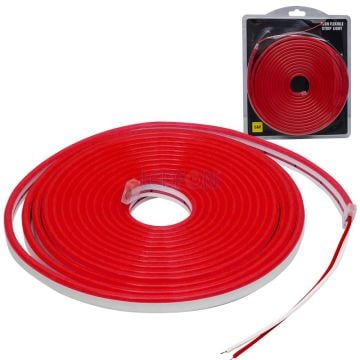 12V 6x12mm 9W IP67 Pvc Kırmızı Neon Led