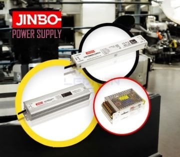 Jinbo 12V 12.5A 150W IP67 Dış Mekan Plastik Kasa Adaptör