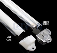 Alüminyum Çubuk Bar Led Mat Kasası 33cm